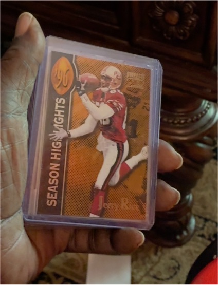 1997 Pinnacle Zenith #140 Jerry Rice Season Highlights — front