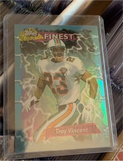 1995 Topps Finest #187 Troy Vincent — front