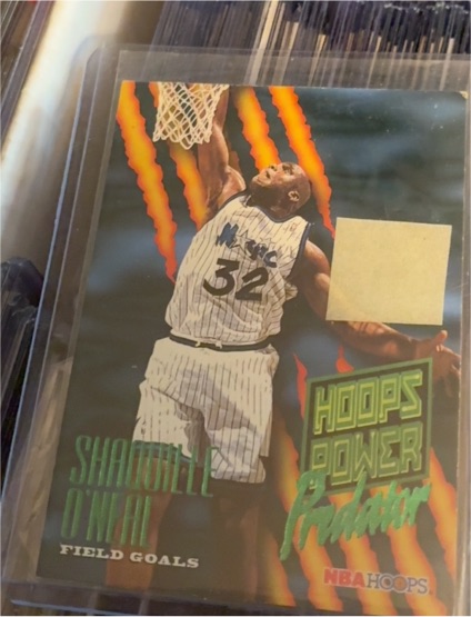 1995 Skybox NBA Hoops #P-3 Shaquille O'Neal Hoops Power Predator — front