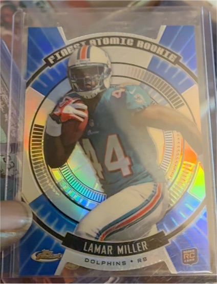 2012 Topps Finest Atomic Rookie #FAR-LM Lamar Miller — front