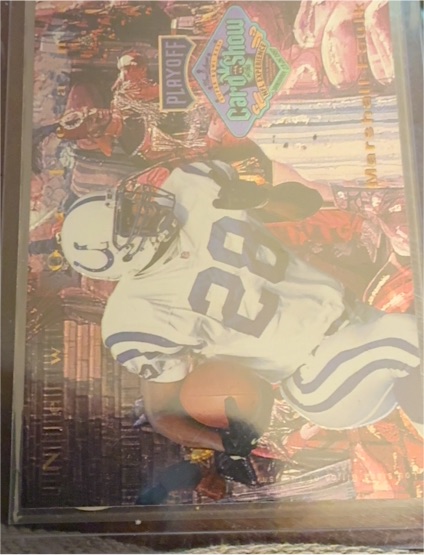 1996 Playoff Super Bowl Card Show #NNO Marshall Faulk — front