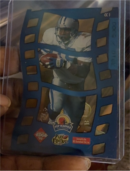 1995 Collector's Edge Instant Replay EdgeTech Die-Cuts #CC1 Emmitt Smith — front