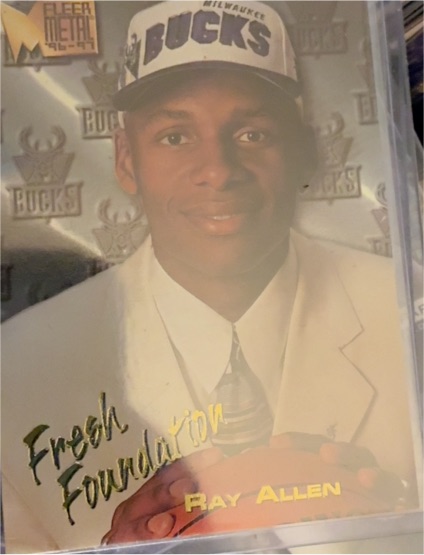1996-97 Fleer Metal #136 Ray Allen Fresh Foundations Rookie — front