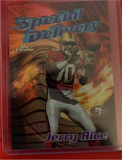 1997 Topps Chrome Special Delivery #21 Jerry Rice — front