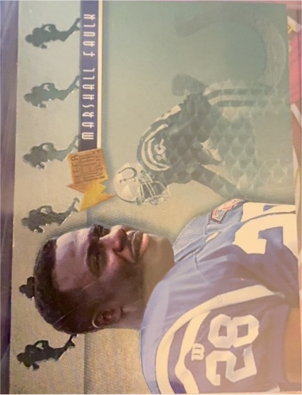 1995 Fleer Metal Platinum Portraits #3 Marshall Faulk — front