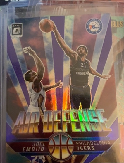 2021-22 Panini Donruss Optic #5 Joel Embiid Air Defense — front