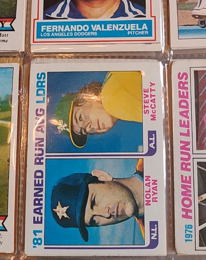 1981 Topps #81 Earned Run Avg LDRS Steve McCatty Nolan Ryan — front