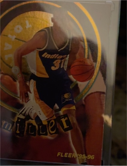 1995-96 Fleer Total O #4 Reggie Miller — front