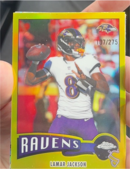 2025 Topps Chrome #107 Lamar Jackson — front