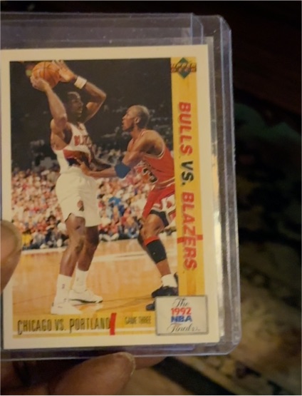 1992 Upper Deck #174 Bulls vs Blazers Michael Jordan — front