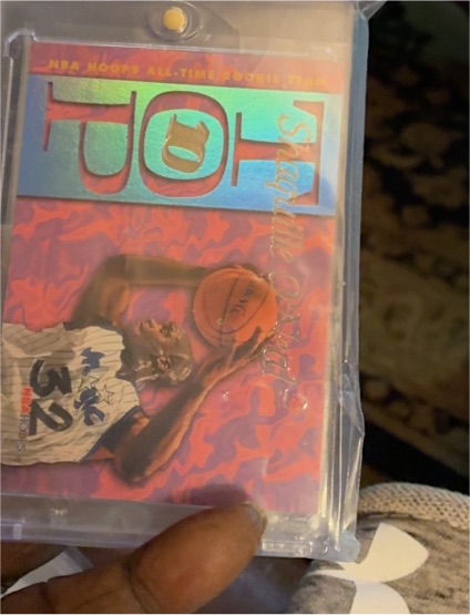 1995 NBA Hoops All-Time Rookie Team #10 Shaquille O'Neal — front
