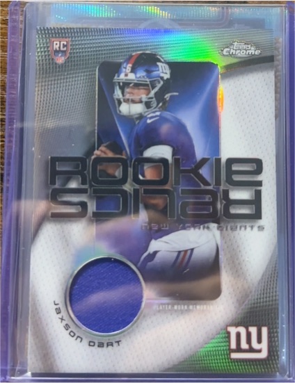 2025 Topps Chrome Rookie Relics #RR-JD Jaxson Dart — front