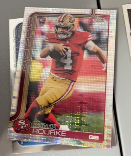 2025 Topps Chrome #307 Kurtis Rourke RC San Francisco 49ers — front
