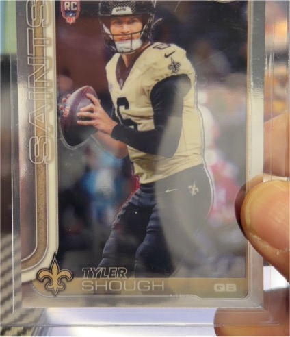 2025 Topps Chrome Football #398 Tyler Shough Rookie — front