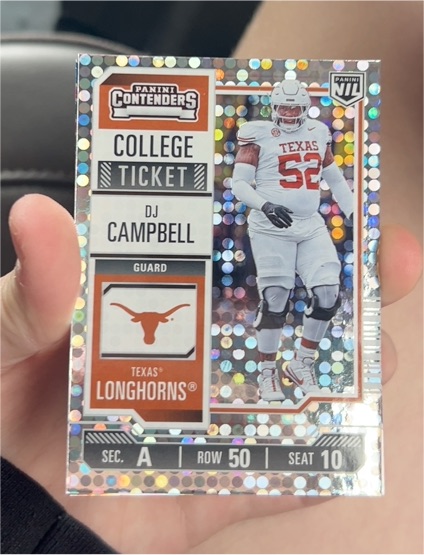 2025 Panini NIL College Contenders #14 DJ Campbell — front