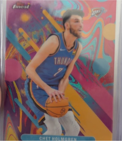 2025-26 Topps Finest #68 Chet Holmgren Oil Spill Refractor — front