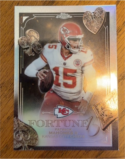 2025 Topps Chrome Fortune 15 #F15-6 Patrick Mahomes II — front