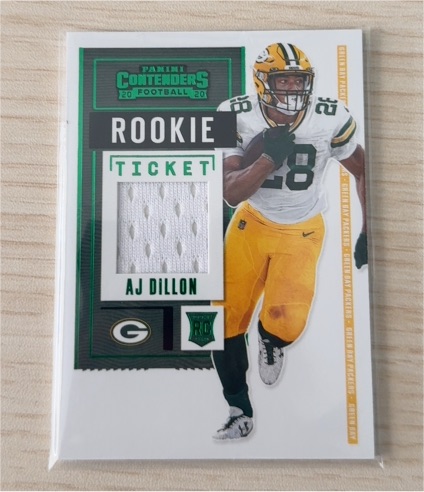 2020 Panini Contenders #RTS-AJD AJ Dillon — front