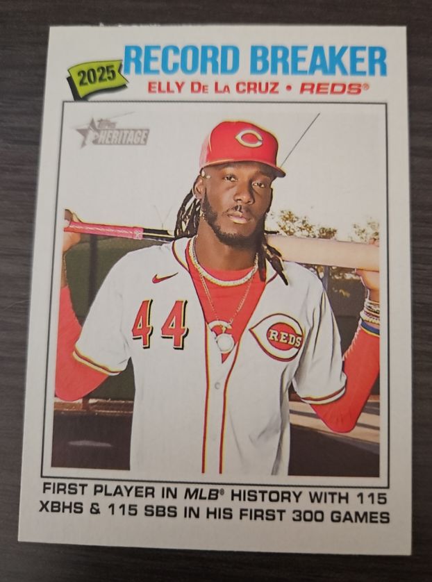 2025 Topps Heritage Record Breaker #233 Elly De La Cruz — front