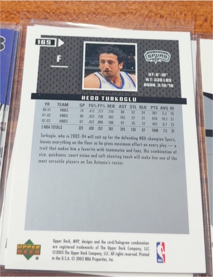 2003 Upper Deck #165 Hedo Turkoglu — front