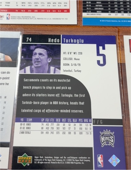 2002 Upper Deck #74 Hedo Turkoglu — front