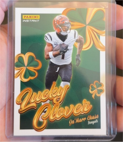 2025 Panini Instant #8 Ja'Marr Chase Lucky Clover Insert — front