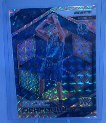 2024-25 Panini Mosaic #18 Dirk Nowitzki Epic Performers Mosaic Prizm — front
