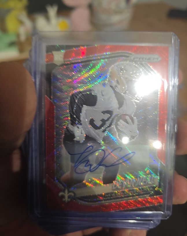 2025 Panini Prizm #321 Joe Horn Red Wave Prizm Auto — front