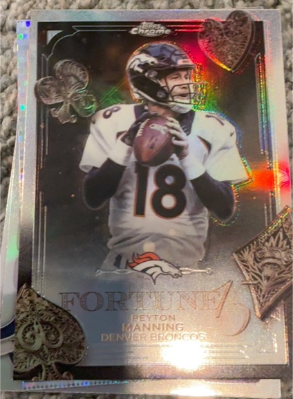 2025 Topps Chrome Football Fortune 15 #F15-33 Peyton Manning — front