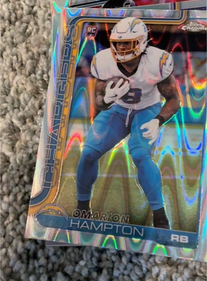 2025 Topps Chrome #324 Omarion Hampton — front