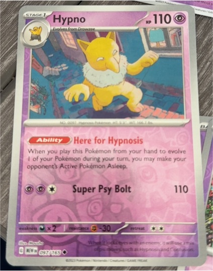 2023 Pokémon Scarlet & Violet 151 #097 Hypno — front