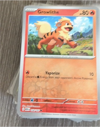 2023 Pokemon Scarlet & Violet #058 Growlithe — front