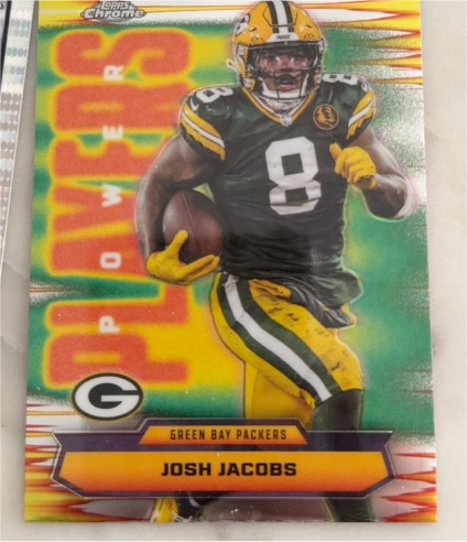 2025 Topps Chrome #PP-20 Josh Jacobs Power Players — front