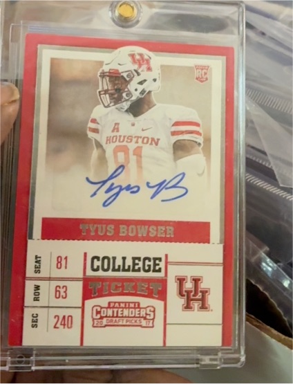 2017 Panini Contenders College Ticket #296 Tyus Bowser — front