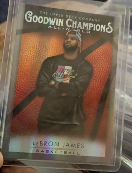 2021 Upper Deck Goodwin Champions #GB-15 LeBron James All-World Basketball — front