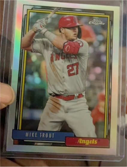 2021 Topps Update Series 1992 Topps Redux Chrome #TC92-3 Mike Trout — front