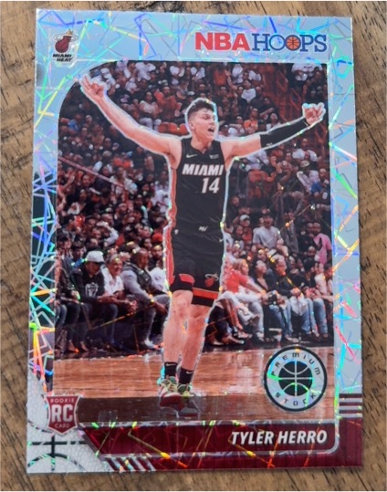 2019-20 Panini NBA Hoops Premium Stock #210 Tyler Herro — front