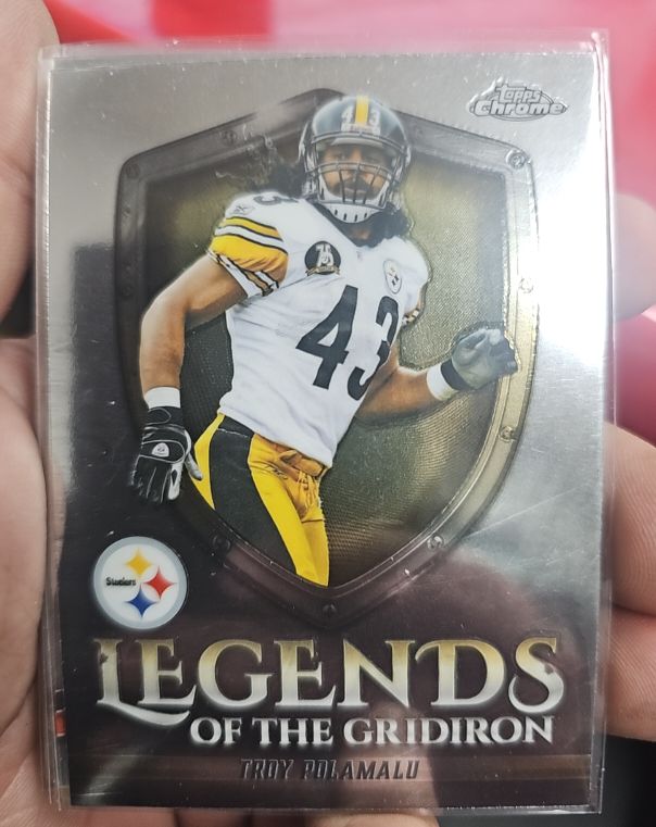 2025 Topps Chrome #LOG-33 Troy Polamalu Legends of the Gridiron — front