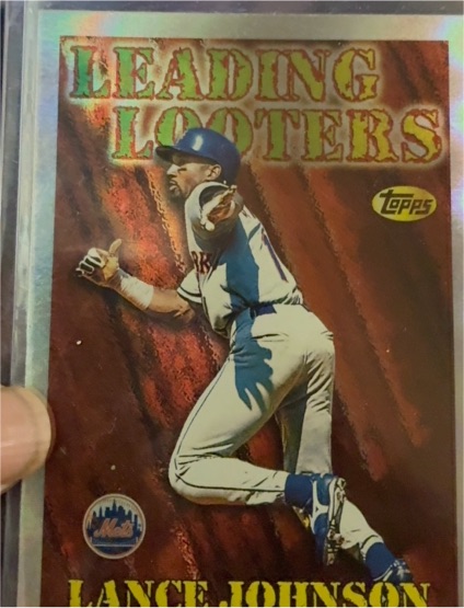 1997 Topps Leading Looters #SB25 Lance Johnson — front