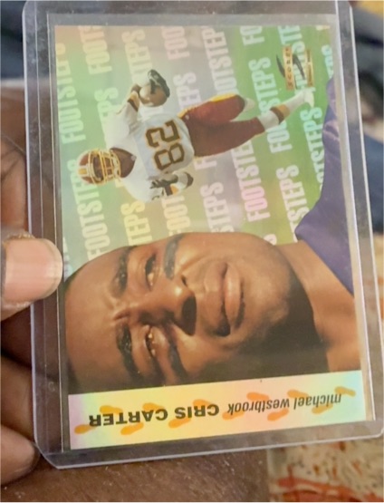 1996 Score #13 Cris Carter-Michael Westbrook Footsteps — front