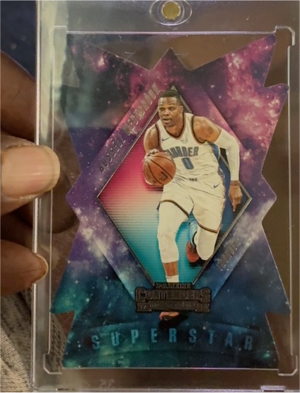 2017-18 Panini Contenders Superstar Die-Cuts #9 Russell Westbrook — front
