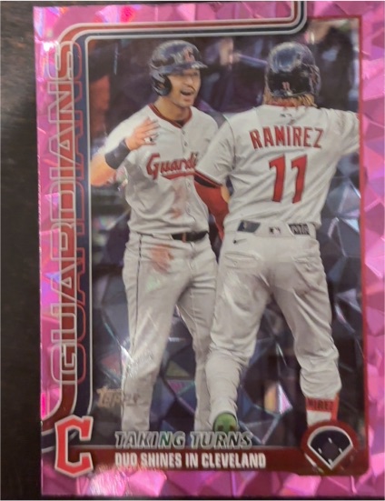 2025 Topps Update #US26 Taking Turns José Ramírez / Steven Kwan — front