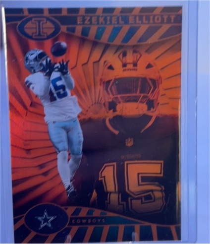 2024 Panini Illusions #20 Ezekiel Elliott Orange Trophy Collection — front