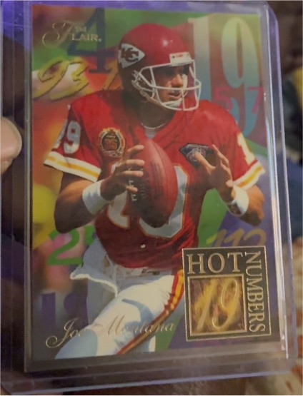 1994 Fleer Flair Hot Numbers #8 Joe Montana — front
