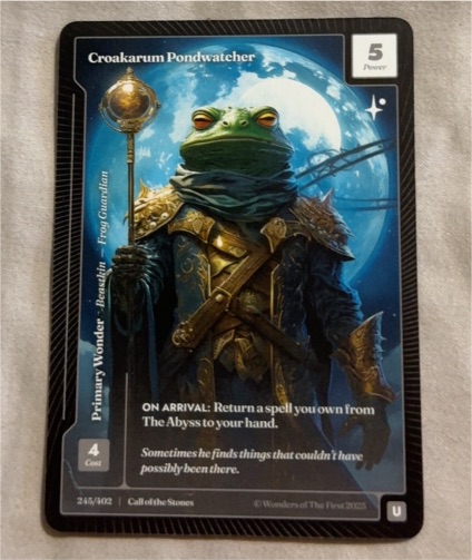 2025 Wonders of the First #243 Croakarum Pondwatcher — front