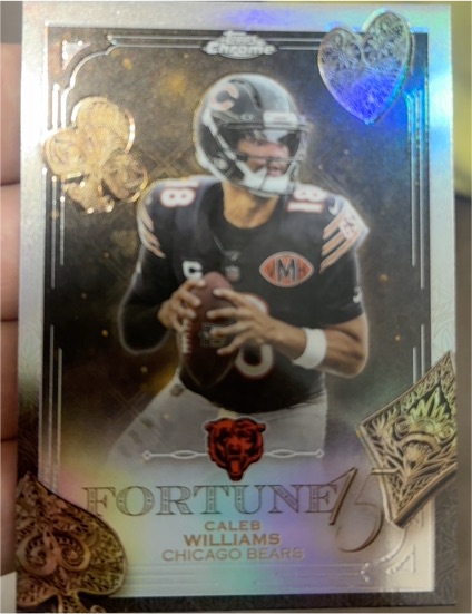 2025 Topps Chrome #F15-16 Caleb Williams Fortune 15 — front