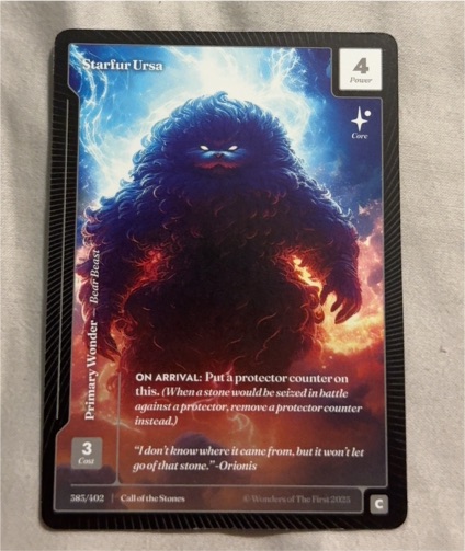 2025 Wonders of the First #385 Starfur Ursa — front