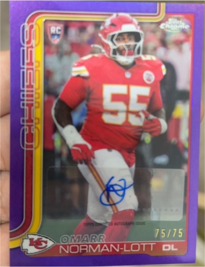 2025 Topps Chrome #75 Omarr Norman-Lott — front