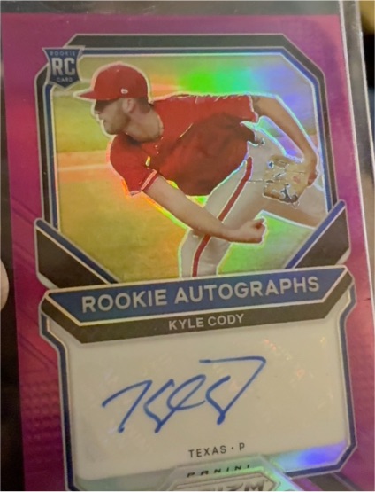 2021 Panini Prizm #RA-KC Kyle Cody Rookie Autographs — front