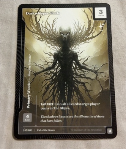 2025 Wonders of the First #247 Darkwhisper Shade — front